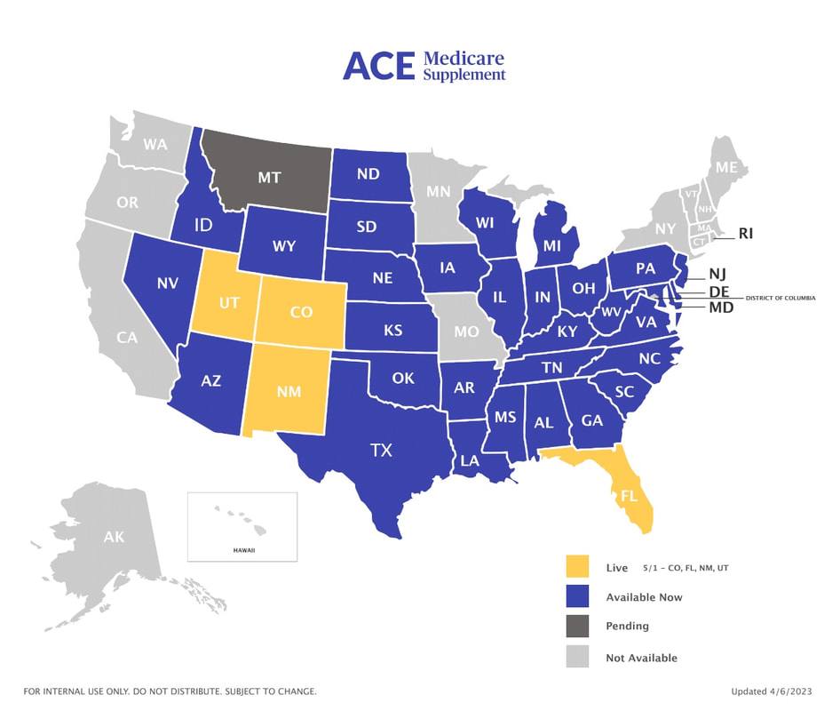 Ace Medicare Supplement Availability Map
