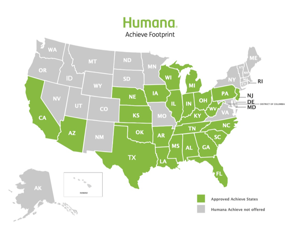 Humana Achieve Product Map
